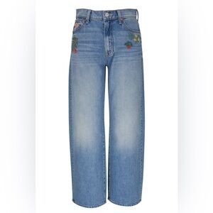 MOTHER Dodger Ankle - Romaine Calm Embroidered - 31